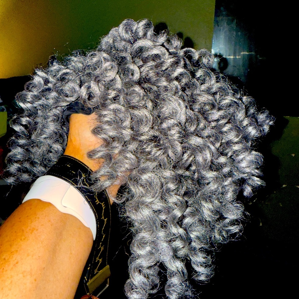 Curly ponytail